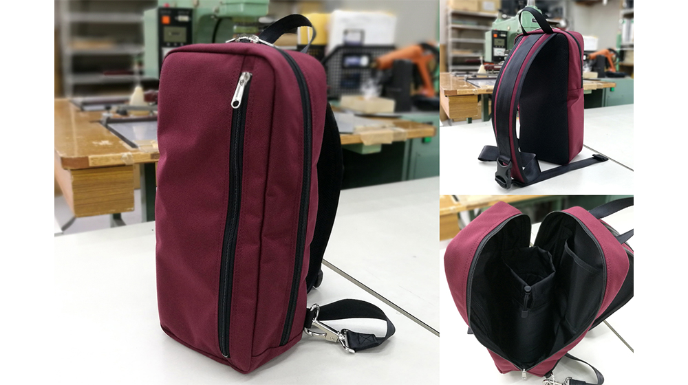 医療用小型酸素ボンベ収納ボディバッグのOEM・ODM製造製品